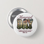 Gedenktag Arlington National Cemetery Button (Vorne & Hinten)