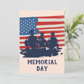 Gedenktag Barbecue Party Feiertagskarte (Stehend Vorderseite)