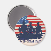 Gedenktag Barbecue Party Magnet (Vorderseite/Rückseite)