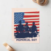 Gedenktag Barbecue Party Mitteilungskarte (Vorderseite/Rückseite Beispiel)