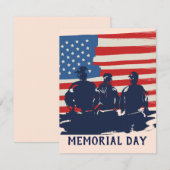 Gedenktag Barbecue Party Mitteilungskarte (Vorne/Hinten)