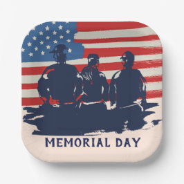 Gedenktag Barbecue Party Pappteller