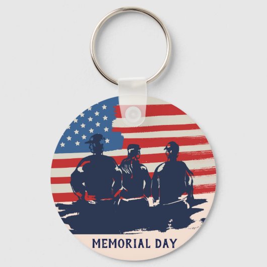 Gedenktag Barbecue Party Schlüsselanhänger (Vorderseite)