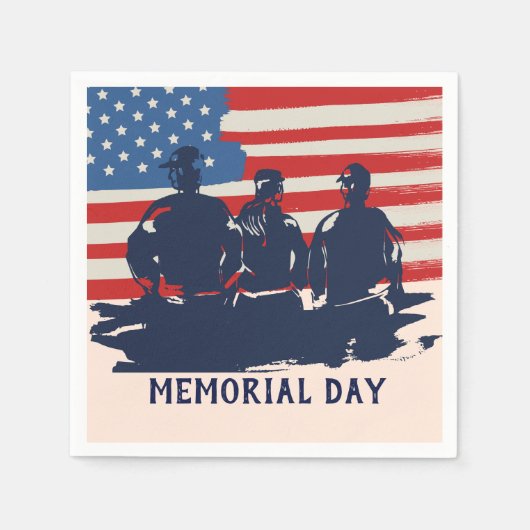 Gedenktag Barbecue Party Serviette (Vorderseite)