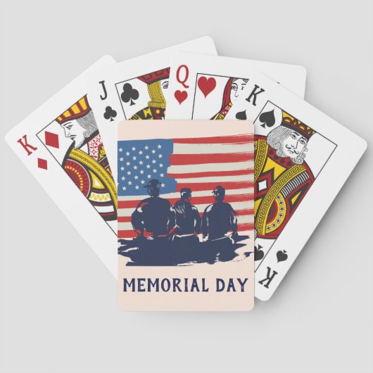 Gedenktag Barbecue Party Spielkarten (Rückseite)