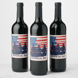 Gedenktag Barbecue Party Weinetikett