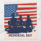 Gedenktag Barbecue Party Weinetikett (Einzelnes Label)