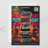 Gedenktag Barbecue Patriotic Party Flyer Einladung (Vorderseite)