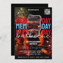 Gedenktag Barbecue Patriotic Party Flyer