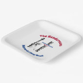 Gedenktag beflügelt personalisierte Papier-Teller Pappteller (Gewinkelt)