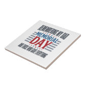Gedenktag Dad Tribut Patriotisch Fliese (Seite)