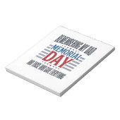 Gedenktag Dad Tribut Patriotisch Notizblock (Rotiert)