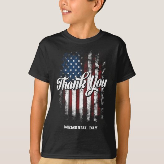 Gedenktag Dankeschön an die amerikanische Veteran T-Shirt (Vorderseite)