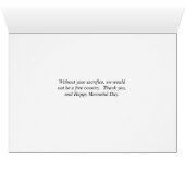 Gedenktag Dankeschön Karte (Innenansicht Horizontal (Unten))