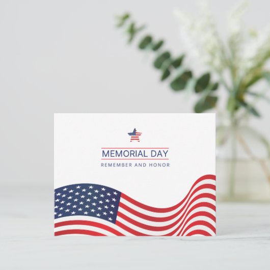 Gedenktag der amerikanischen Flagge Postkarte (Stehend Vorderseite)