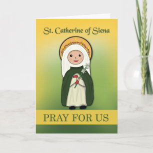 Gedenktag der hl. Katharina von Siena katholische Karte