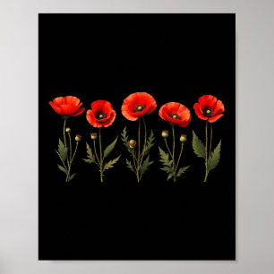 Gedenktag der niedlichen Roten Mohn-Blume 2025 Usa Poster