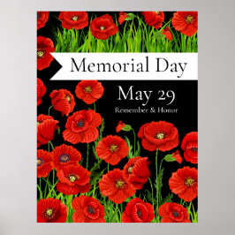 Gedenktag der Red Poppies Poster