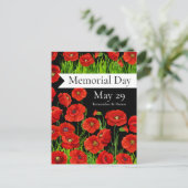 Gedenktag der Red Poppies Postkarte (Stehend Vorderseite)