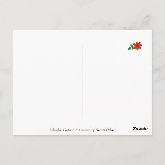 Gedenktag des Gelben Labradors Postkarte (Rückseite)