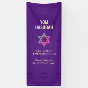Gedenktag des Holocaust-Gedenkens YOM HASHOAH Banner