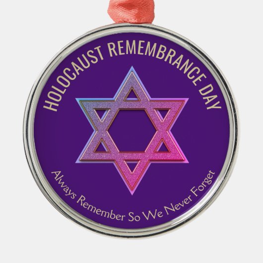 Gedenktag des Holocaust Ornament Aus Metall (Vorne)