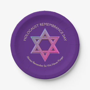 Gedenktag des Holocaust Pappteller