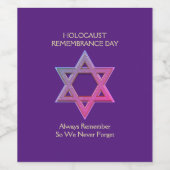 Gedenktag des Holocaust Weinetikett (Einzelnes Label)