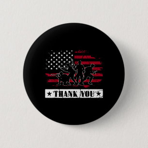 Gedenktag des Militärveteranen Amerikanische Flagg Button