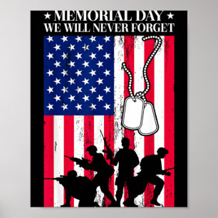 Gedenktag-Design für US-Militär Männer und Frauen Poster