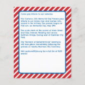 Gedenktag - Die Parade der Stadt - Einladung Flyer (Hinten)