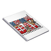 Gedenktag Ehre und Erinnerung an US-Flagge Notizblock (Rechte Seite)