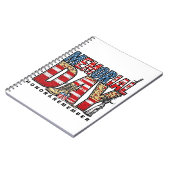 Gedenktag Ehre und Erinnerung an US-Flagge Notizblock (Linke Seite)