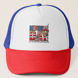 Gedenktag Ehre und Erinnerung an US-Flagge Truckerkappe