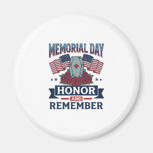 Gedenktag Ehren und Erinnern Patriotisches T-Shirt Magnet