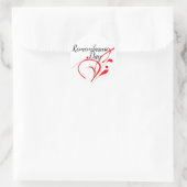 Gedenktag: Ein Tag des roten Mohns Runder Aufkleber (Tasche)