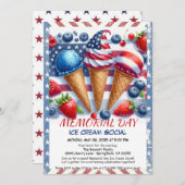 Gedenktag Eiskrem Soziale Einladung - Süß (Vorne/Hinten)