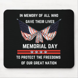 Gedenktag Erinnern Sie sich an die gefallene Maus Mousepad