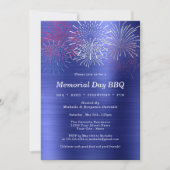 Gedenktag Feuerwerk Barbecue Party Einladung (Vorderseite)