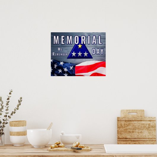 Gedenktag Flag "We Remember" Poster (Küche)