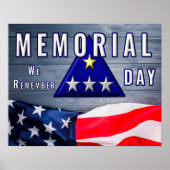 Gedenktag Flag "We Remember" Poster (Vorne)