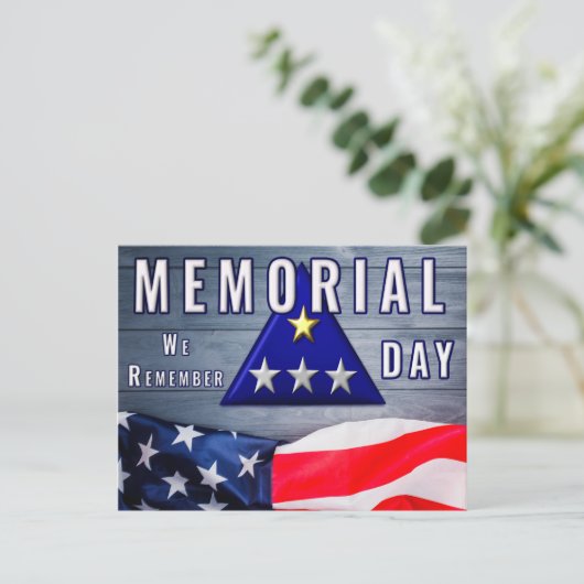 Gedenktag Flag "We Remember" Postkarte (Stehend Vorderseite)