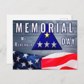 Gedenktag Flag "We Remember" Postkarte (Vorne/Hinten)