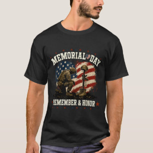 Gedenktag-Flagge Erinnern Und Ehren Sie Patriotisc T-Shirt