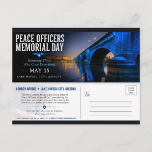 Gedenktag für Friedensbeamte London Bridge Postkar Postkarte