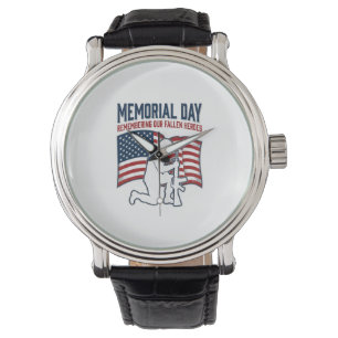 Gedenktag Gefallene Helden Patriotische Soldaten T Armbanduhr