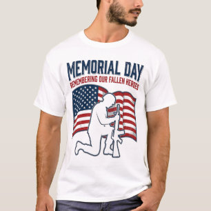Gedenktag Gefallene Helden Patriotisches Soldaten- T-Shirt