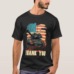 Gedenktag Gepanzert Combat American USA Flag 4. T-Shirt