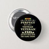 Gedenktag Geschenk Veteran's Day Vietnam Veteran Button (Vorne & Hinten)