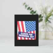 Gedenktag geschlossen postkarte (Stehend Vorderseite)